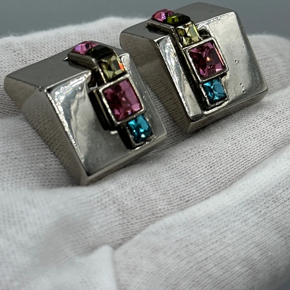 Vintage Givenchy Rhinestone Haute Couture Earrings - Picture 6 of 9